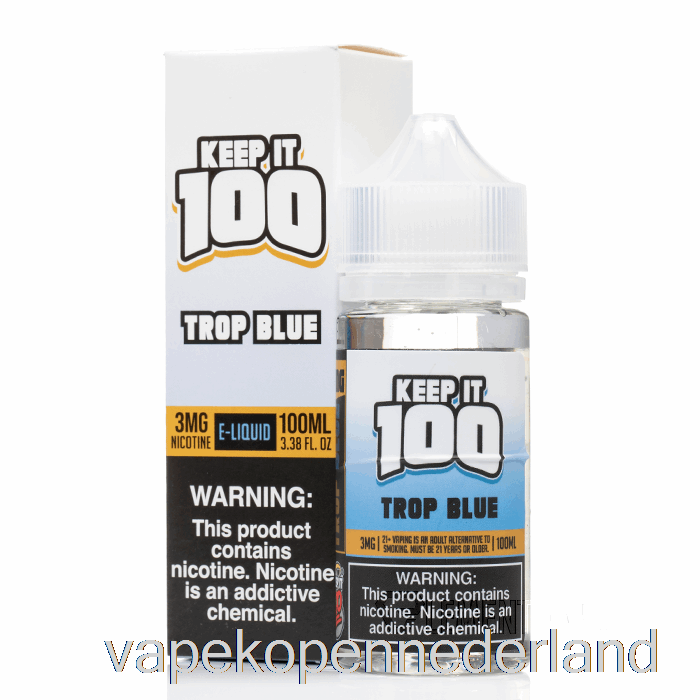 Elektronische Sigaret Vape Trop Blauw - Keep It 100 E-liquid - 100ml 3mg